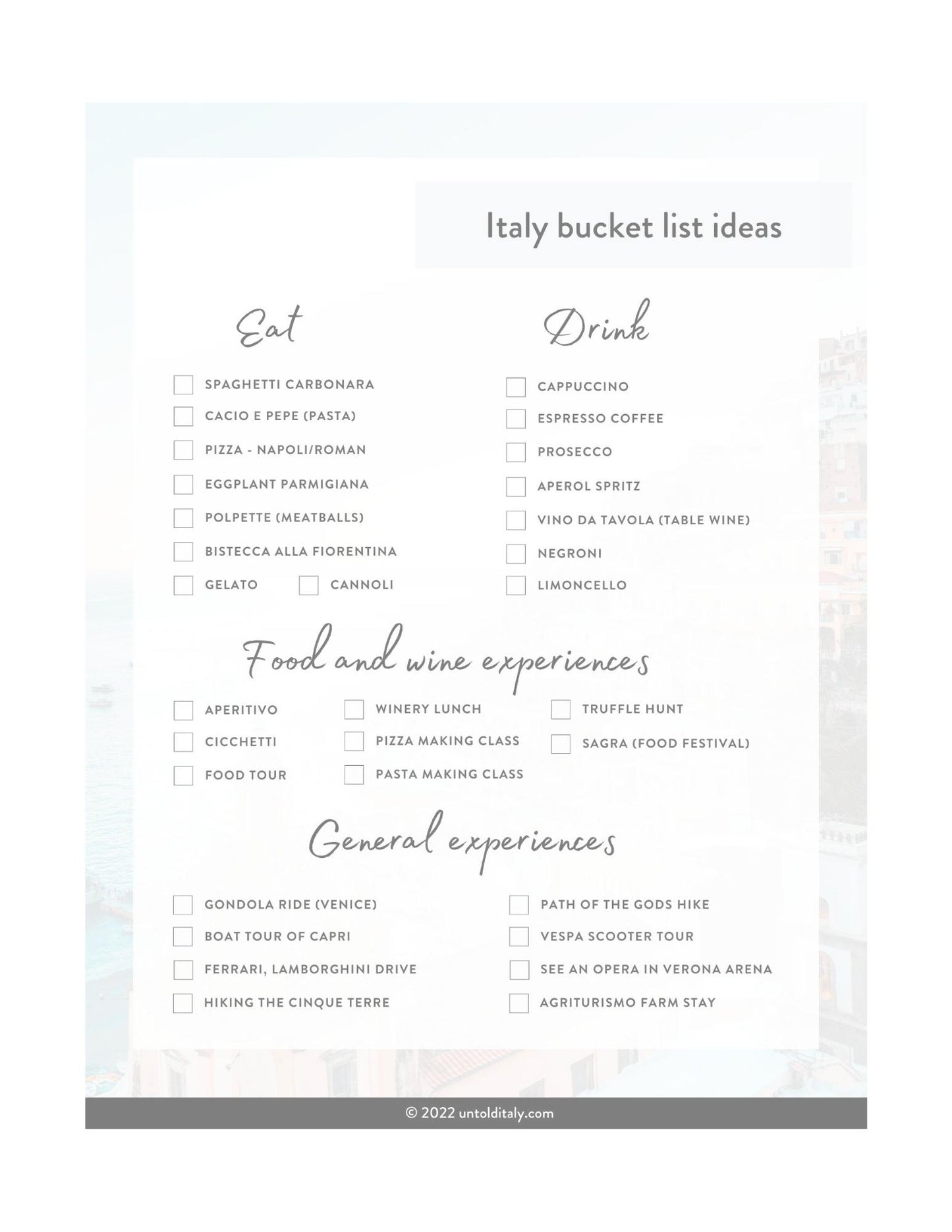 Ultimate Italy Travel Planner 2025 Edition