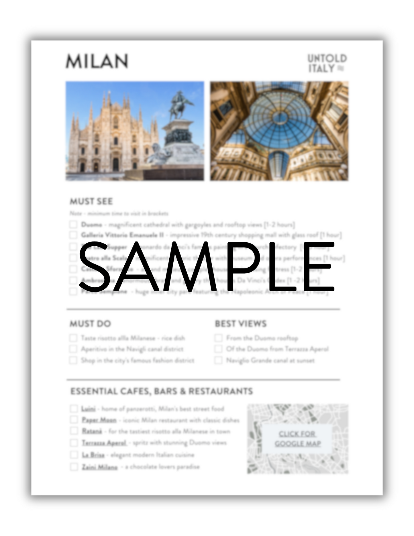 Italy City Planners Bundle: Rome, Florence, Venice, Amalfi Coast and more