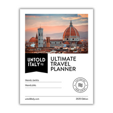 Load image into Gallery viewer, Cover of the Ultimate Italy Travel Planner 2025 Edition featuring the Florence duomo
