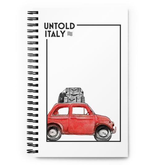 Untold Italy Fiat 500 spiral notebook